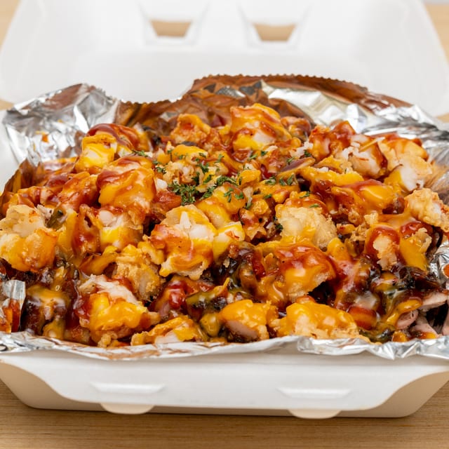 Jerk Fries Add Shrimp.