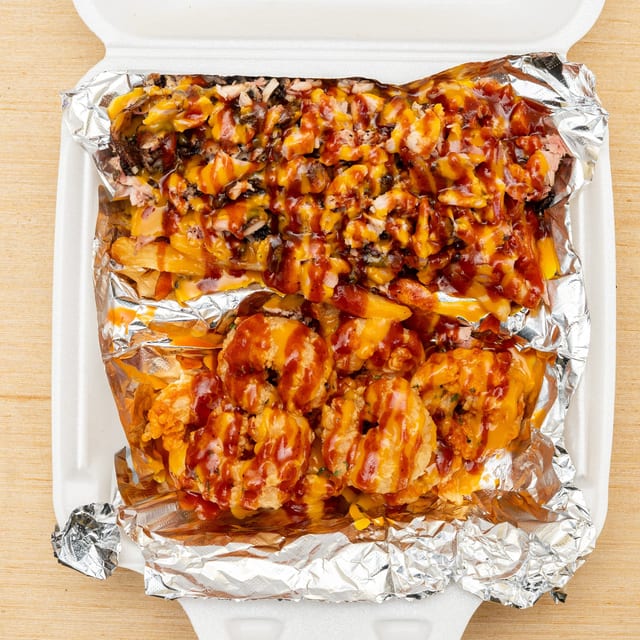 8Pc Shrimp And Jerk Fries.